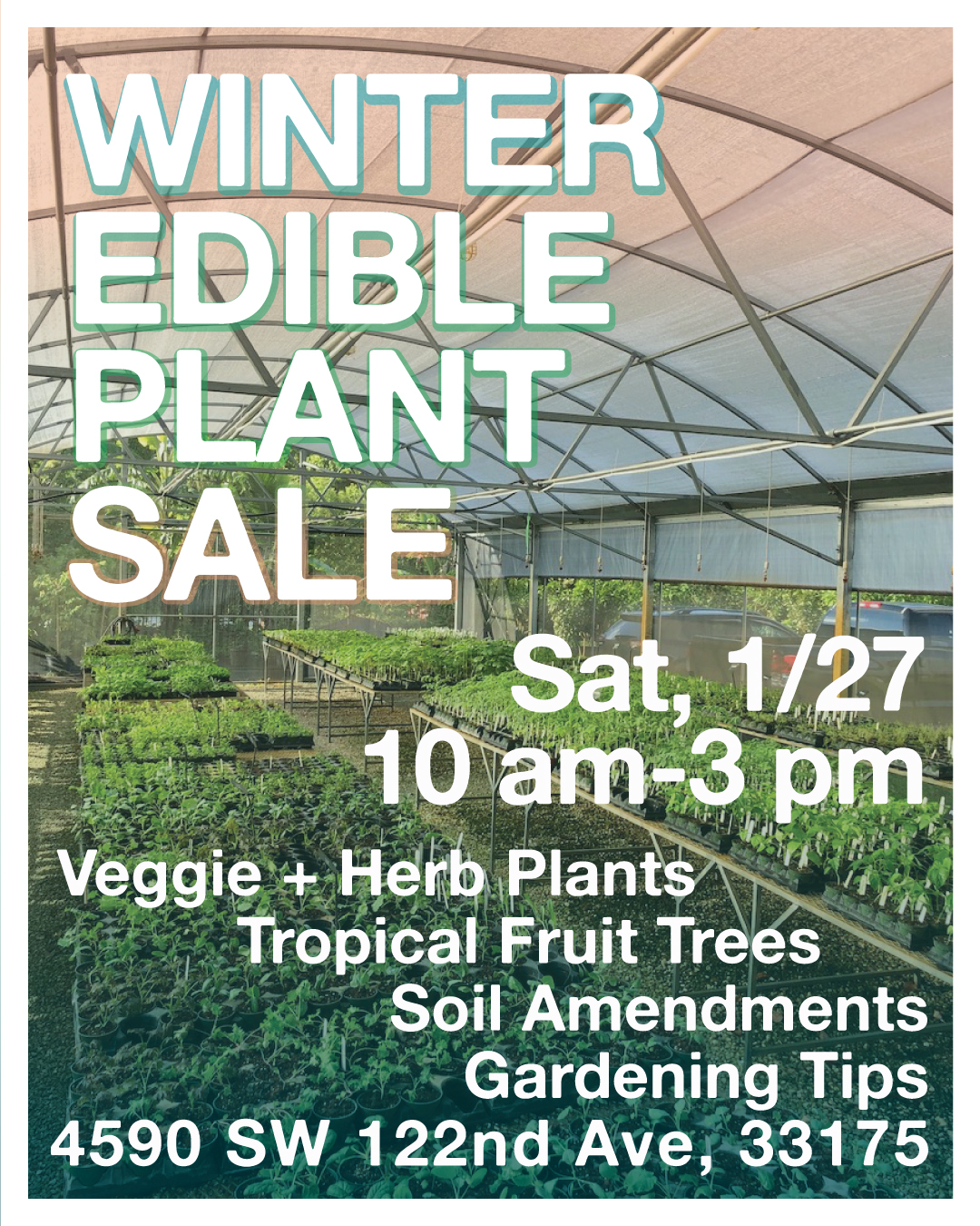 Winter Edible Plant Sale this weekend!